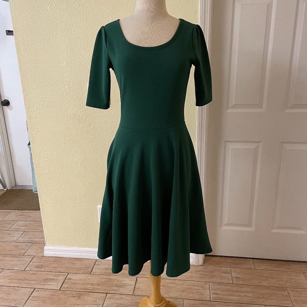 Lularoe Nicole Dress Emerald Green M